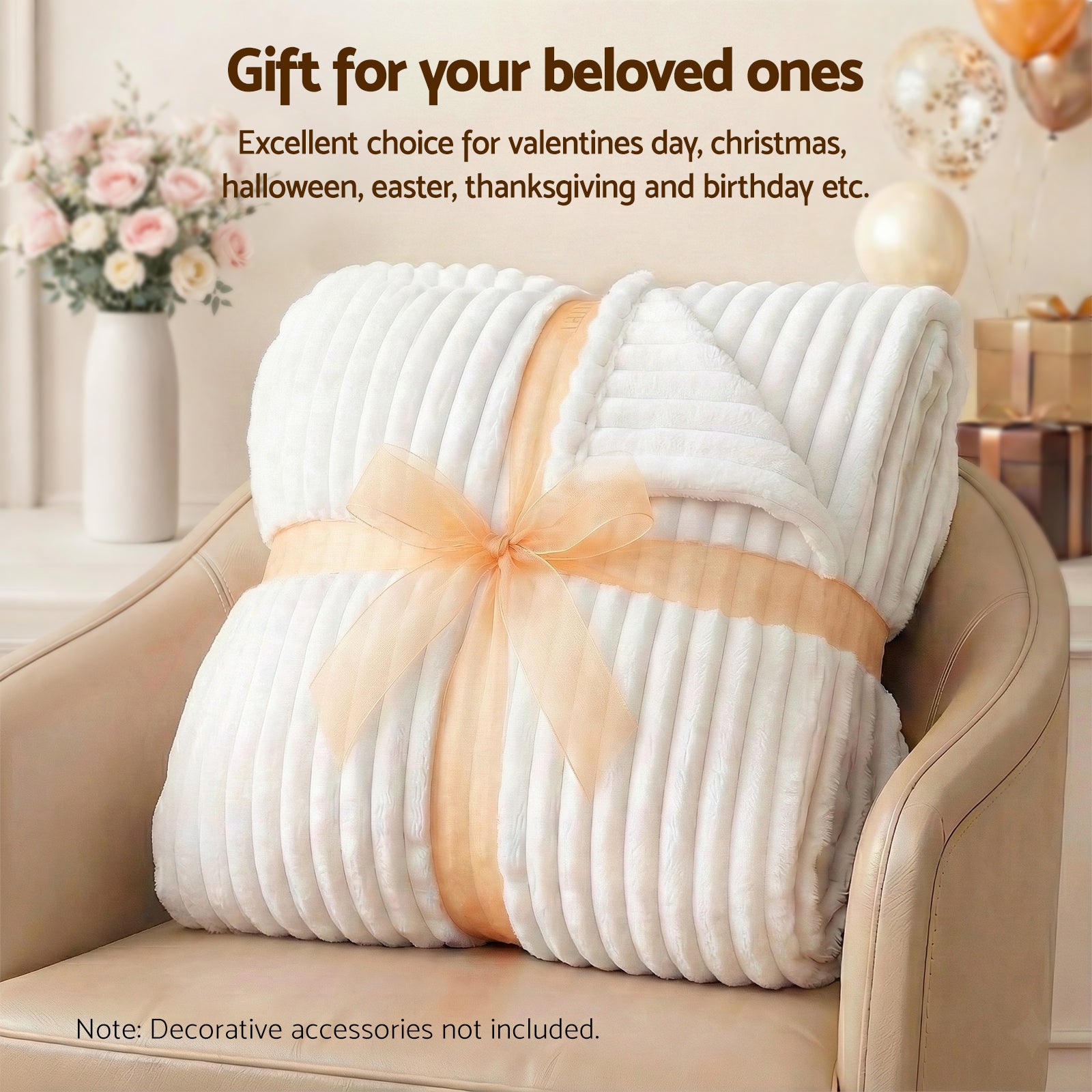 Giselle 152x203cm Throw Blanket Queen Fleece Lightweight Cozy Sofa Couch Bed Throw