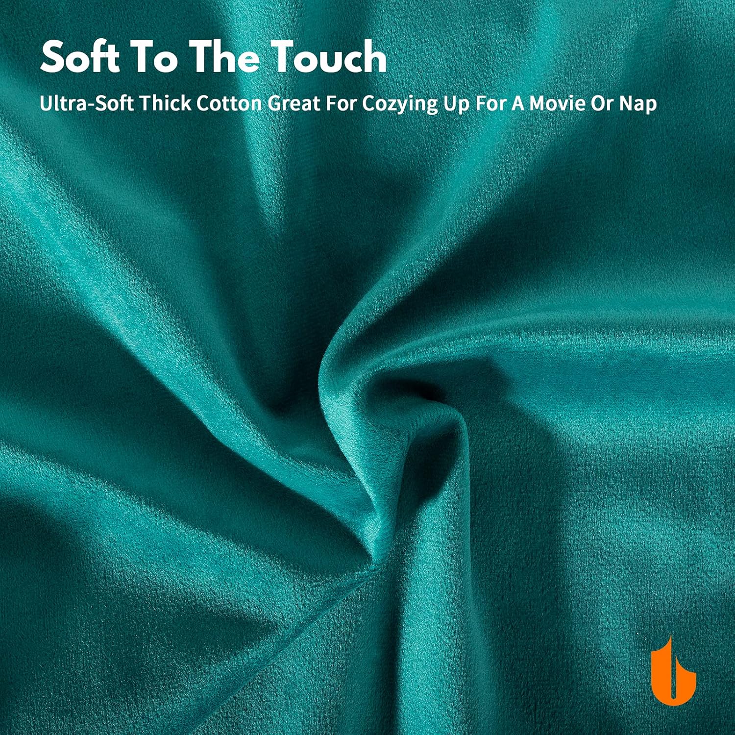 Not Fade Velvet Soft Solid Decorative Throw Pillow Covers Square Cushion Case for Sofa Bedroom Car 18 x 18 Inch 45 x 45 cm, Aqua Green