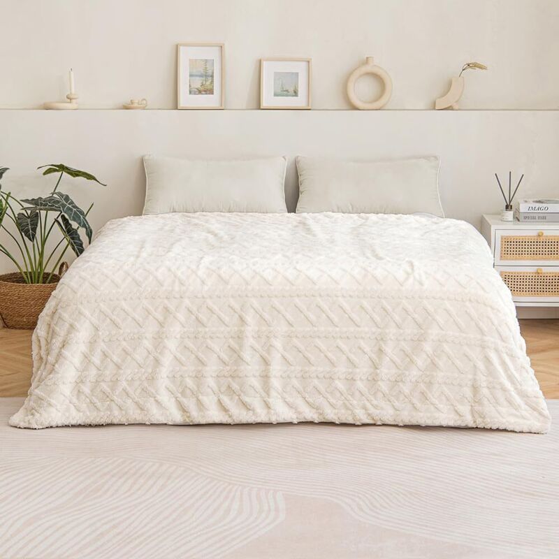 Blanket 150X200Cm Sherpa Fleece Blanket In Soft And Plush Wool To Help You Sleep Better For Baby Bed Beige