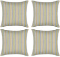 Pack of 4 Finn Yellow Multicoloured Retro Cushion Cover