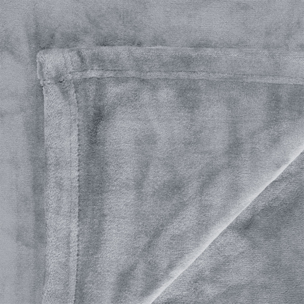 In 2 Linen 350GSM Plush Ultra Soft Velvet Touch Blanket Silver King/Super King