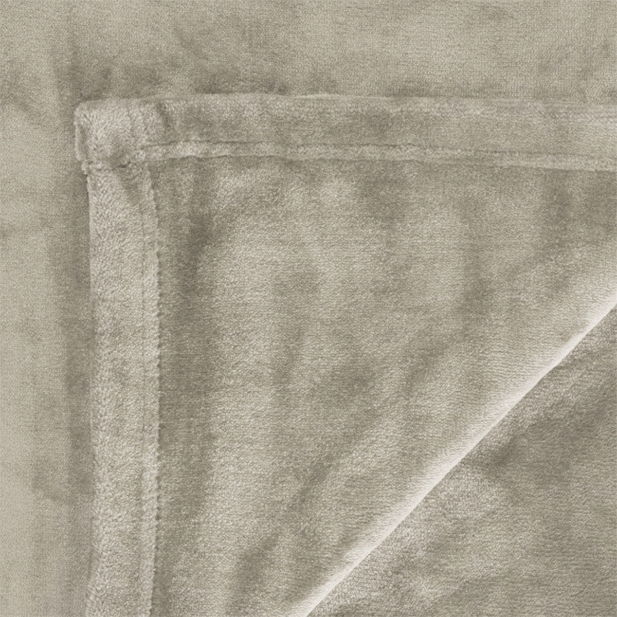 In 2 Linen 350GSM Plush Ultra Soft Velvet Touch Blanket Taupe King/Super King