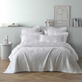 Bianca Cassiano White Polyester Jacquard Coverlet Set Single/Double