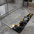 Quicksand and golden grey Modern Absorbent Diatomaceous Earth Bath Mat - Quick Dry, Non-Slip, Soft Bathroom Floor Mat